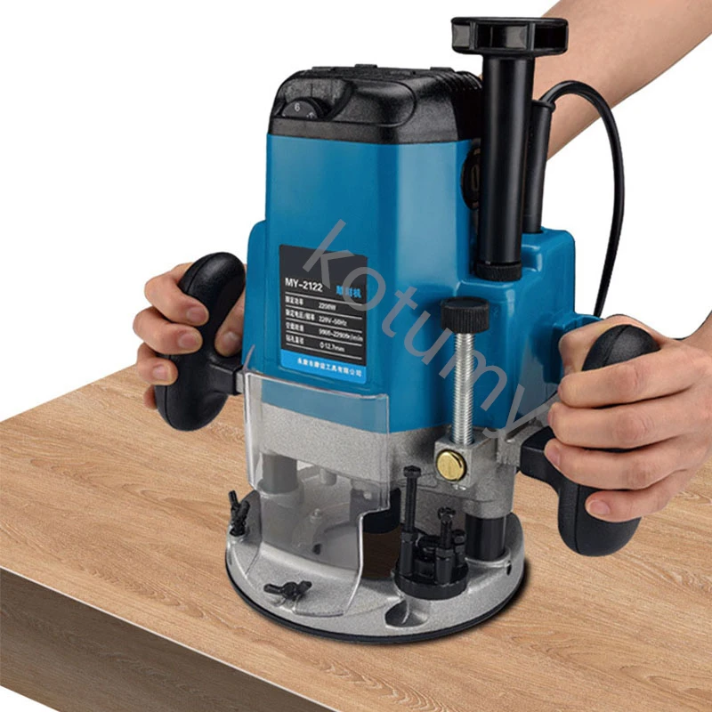 Electric Wood Router Trimmer Wood Milling Engraving Slotting Trimming Machine Hand Carving Carpentry Router