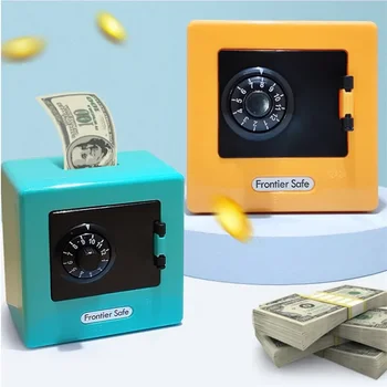 Mini Safe Piggy Deposit Bank Household Banknote Lock Password Money Box Cash Coins Saving Storage Code Case Child Christmas Gift