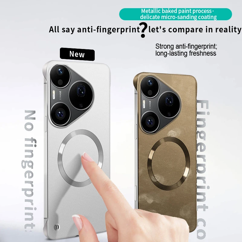 Sleek Metallic Magnetic Protective Case - Thin Design with Premium Paint Finish