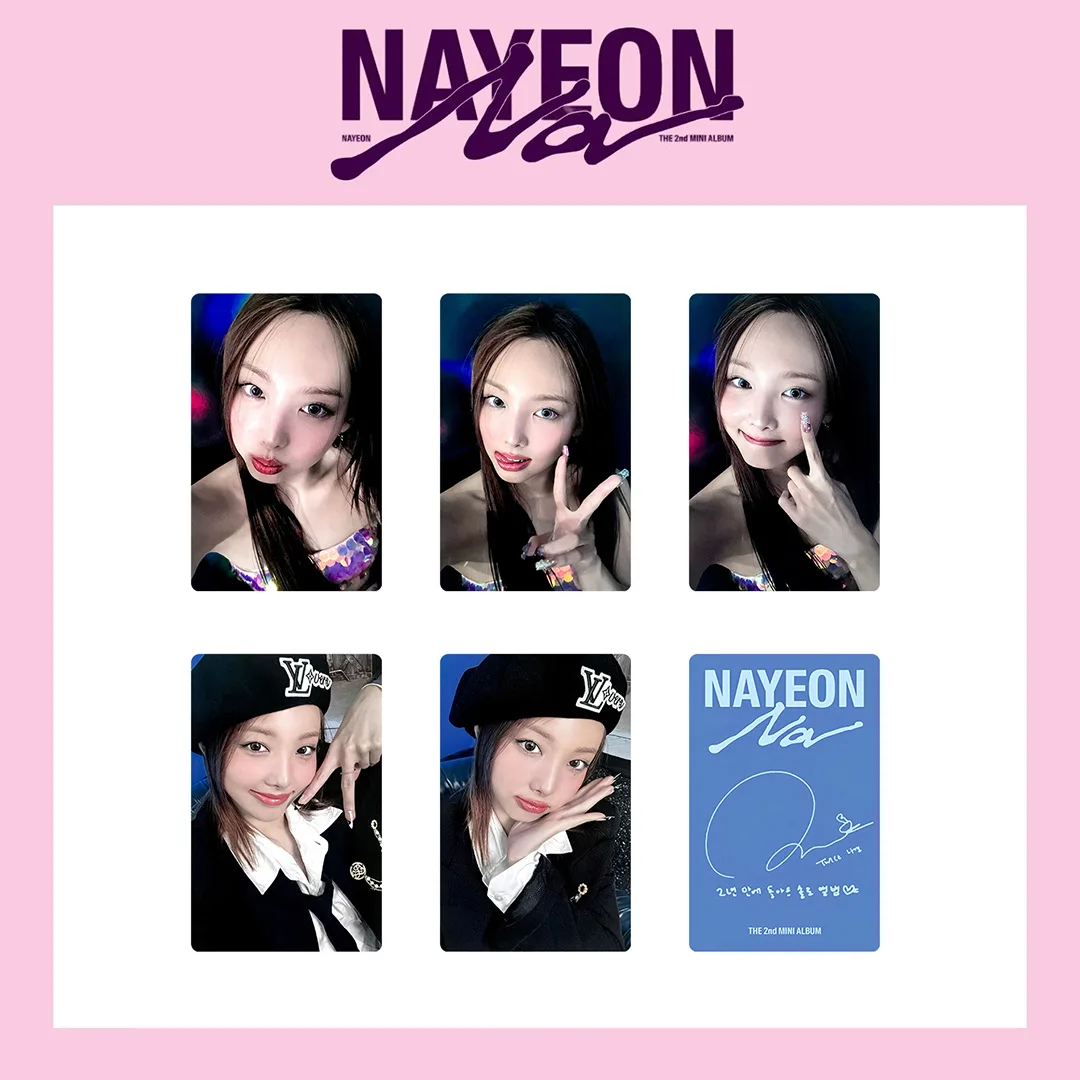 5Pcs/Set Kpop Idol Girl NaYeon New Album NA HD Printd Photocards High Quality Personal Cute Lomo Cards Fans Collection Gifts