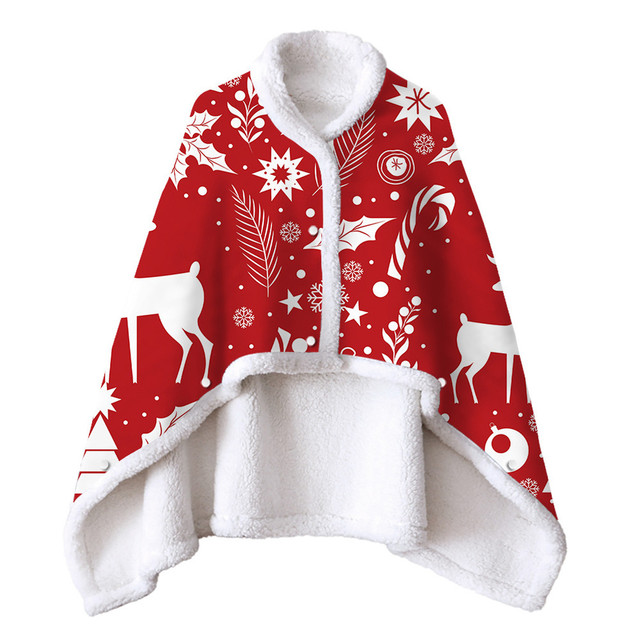 Womens Scarf Warm Travel Baby Cardigan Cape Christmas Sided Thick And Winter Adults Sofa Wool Blanket Warm Men Scarf