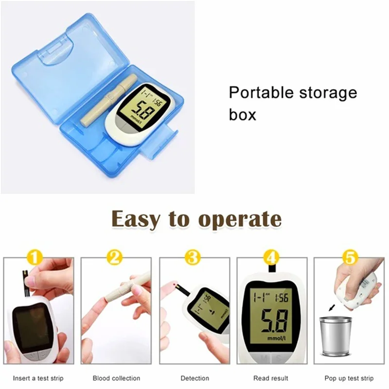 Medical Blood Glucose Test Strips and Lancets and Alcohol cotton pads- For KH-100 Blood Glucose Meter (No Meter)