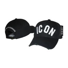  Brand Hat Baseball Cap High Quality Cotton Unisex Adjustable Baseball Cap ICON Letters Black Hat Men's Dad Hat 