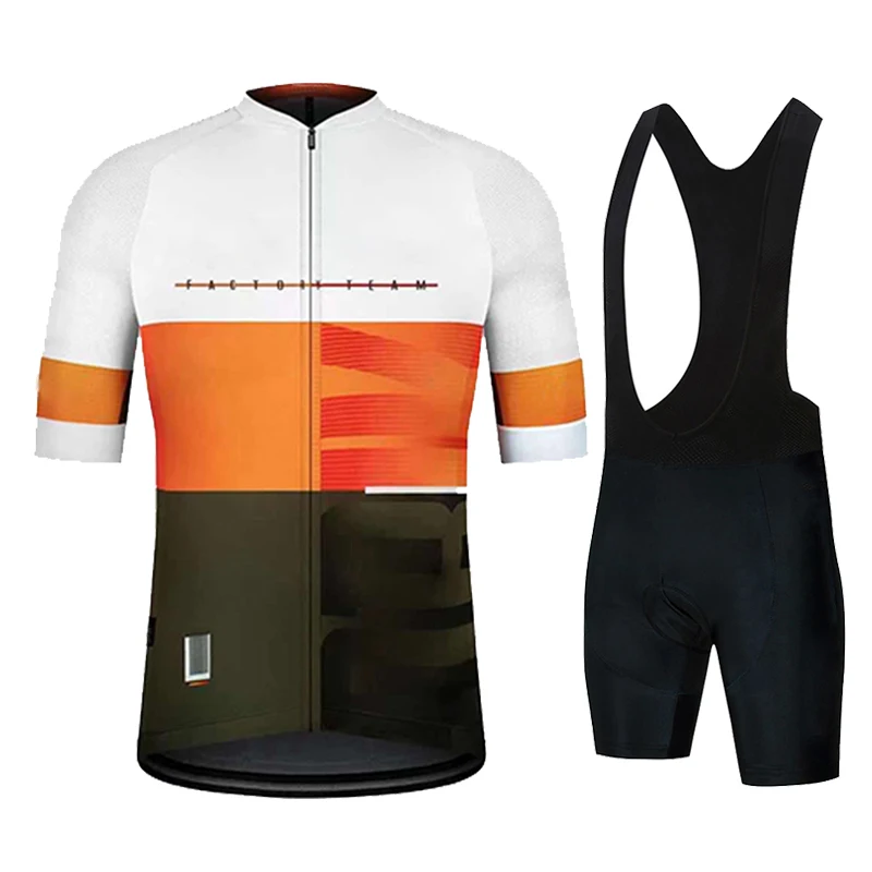 Bike Jersey Set Team KBORA Cycling Clothing Summer Short Sleeve Cycling Suit Men's Top and Bottom Bib Shorts Kit