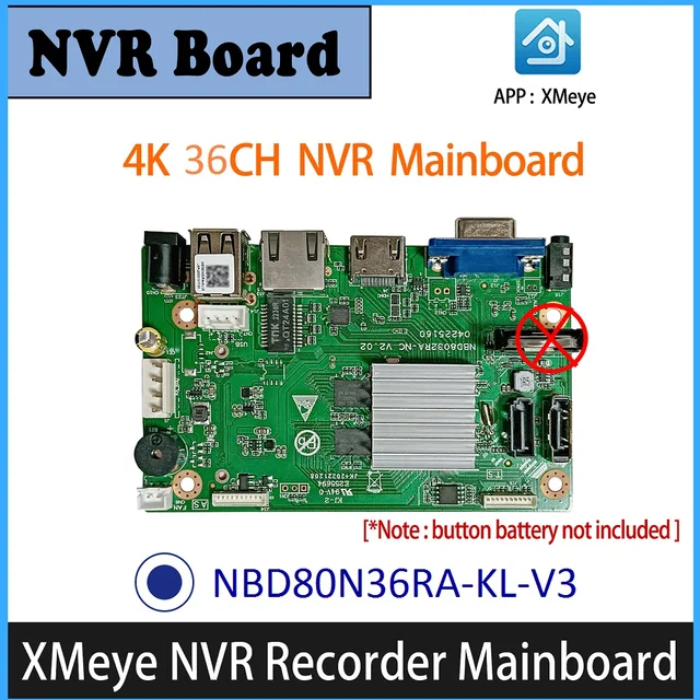 XM 36CH / NVR monitoring eye xmeye hard disk video recorder 8MP / 4K face recognition monitoring network motherboard 1