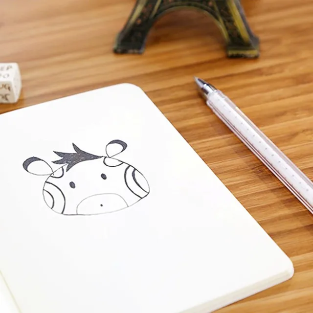 A6 Retro Blank Paper Notebook Diary Blank Sketchbook per Graffiti Painting Drawing Black Cover 88 pagine Office School Stationery 6