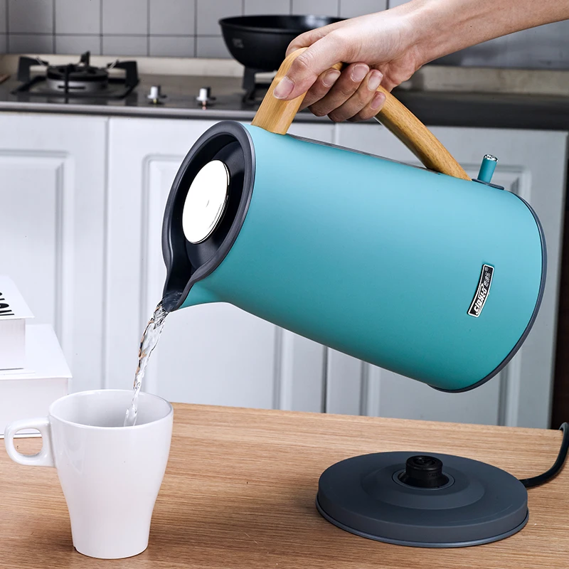 1.7L Electric Kettle 304 Stainless Steel Automatic Power Off Home Kettle  Coffee Pot Temperature Meter Display Water Boiler 1800W - AliExpress