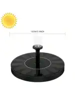 Pompe de fontaine de bain d'oiseaux solaire, fontaine solaire améliorée, pompe de fontaine d'eau flottante autonome à énergie solaire pour bain d'oiseaux, 2