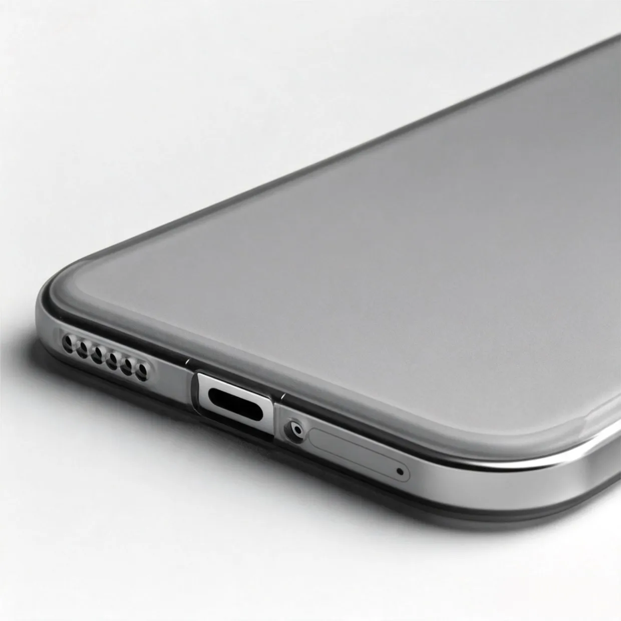 Ultra Thin Soft TPU Matte Gray Translucent Silicone Phone Case