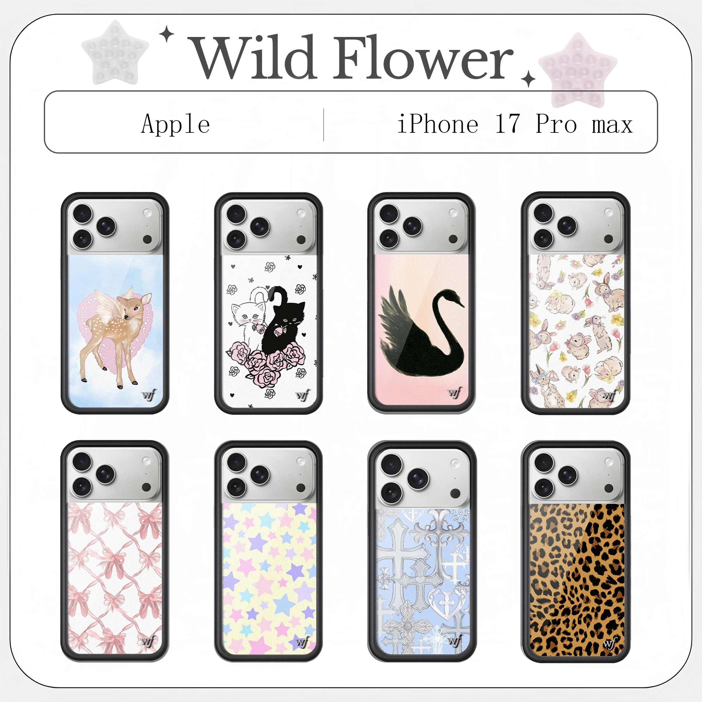 Wildflower 3D Bow Little Deer & Rabbit Cartoon Phone Case