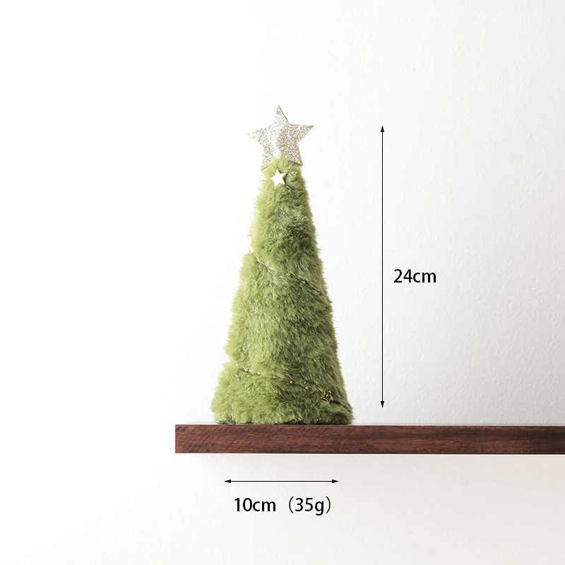 thumbnail image 1 of Christmas Decor Cute Plush Christmas Tree Wreath Hanging Leg Doll Hanging Decoration Holiday Party Scene Layout Props And Gifts, 1 of 5