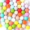 20/50/100/500Pcs 12mm BABY Silicone Beads Round Pacifier Clips Nipple Holder Beads Teether Teething Toys Food Grade BPA Free 3