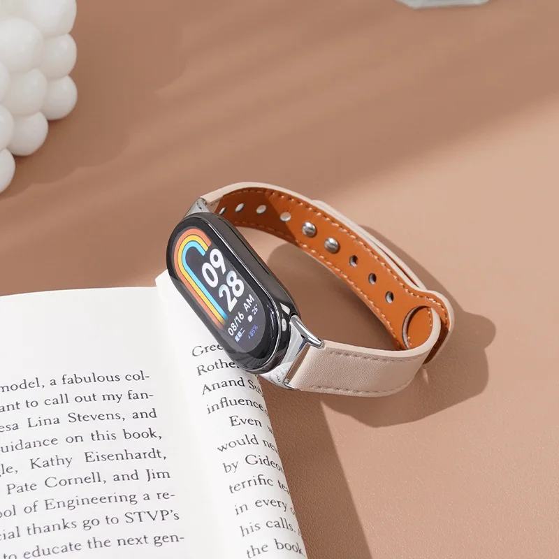 Skin-Friendly Leather Strap for Smart Bands - Breathable Watchband Accessory