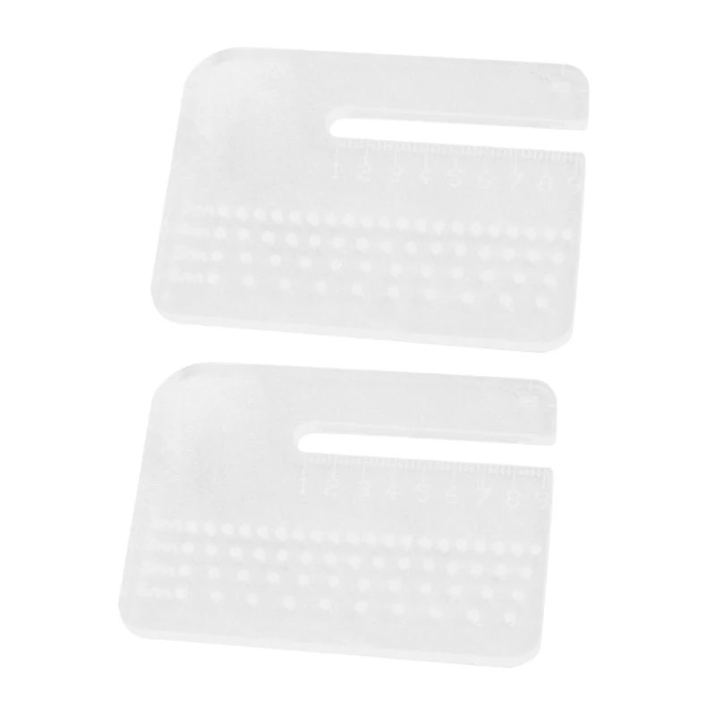 

2 Pieces Clear Acrylic Leather Stitching Aid Plate, Leather Punching Tool