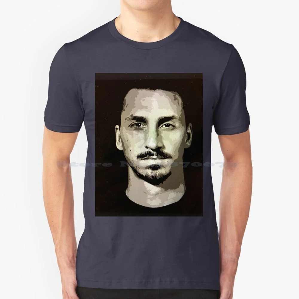 Zlatan Ibrahimovic T Shirt 100% Cotone Tee Zlatan Ibrhimovic Football Malm? Premiere League Buffon Rooney