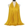 Écharpe Hijab en Jersey de coton Modal de qualité supérieure, châle musulman Long, Turban doux uni, bandeau pour femmes, bandeau africain 170x60cm