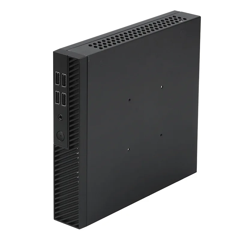 Mini itx desktop computer mini case can Thin Half Height Quick Heat Dissipation Supporting VESA