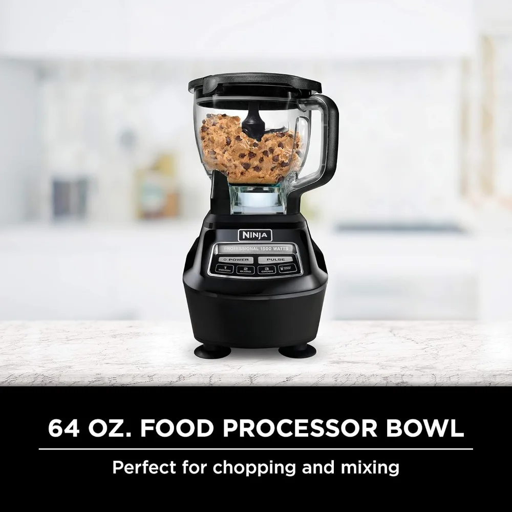 Mega Kitchen System, 1500W, 4 Functions for Smoothies, Processing, Dough, Drinks & More, with 72 Blender Pitcher