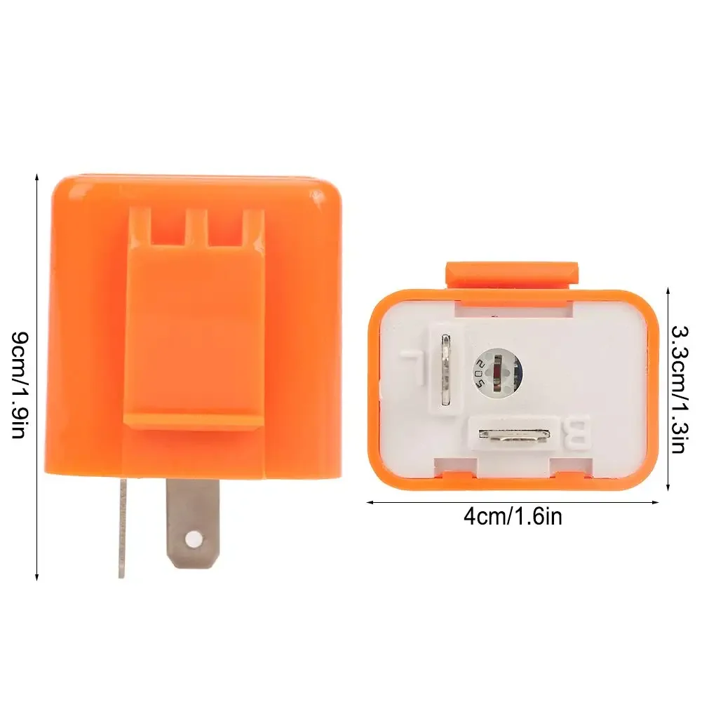 Relè Lampeggiatore LED 12V Per Moto – 2 Pin – Regolabile 60-120 Hz – Sostituisce 38300-292-670, 38301-KJ6-742 – Per Indicatori Di Direzione A LED – 25A