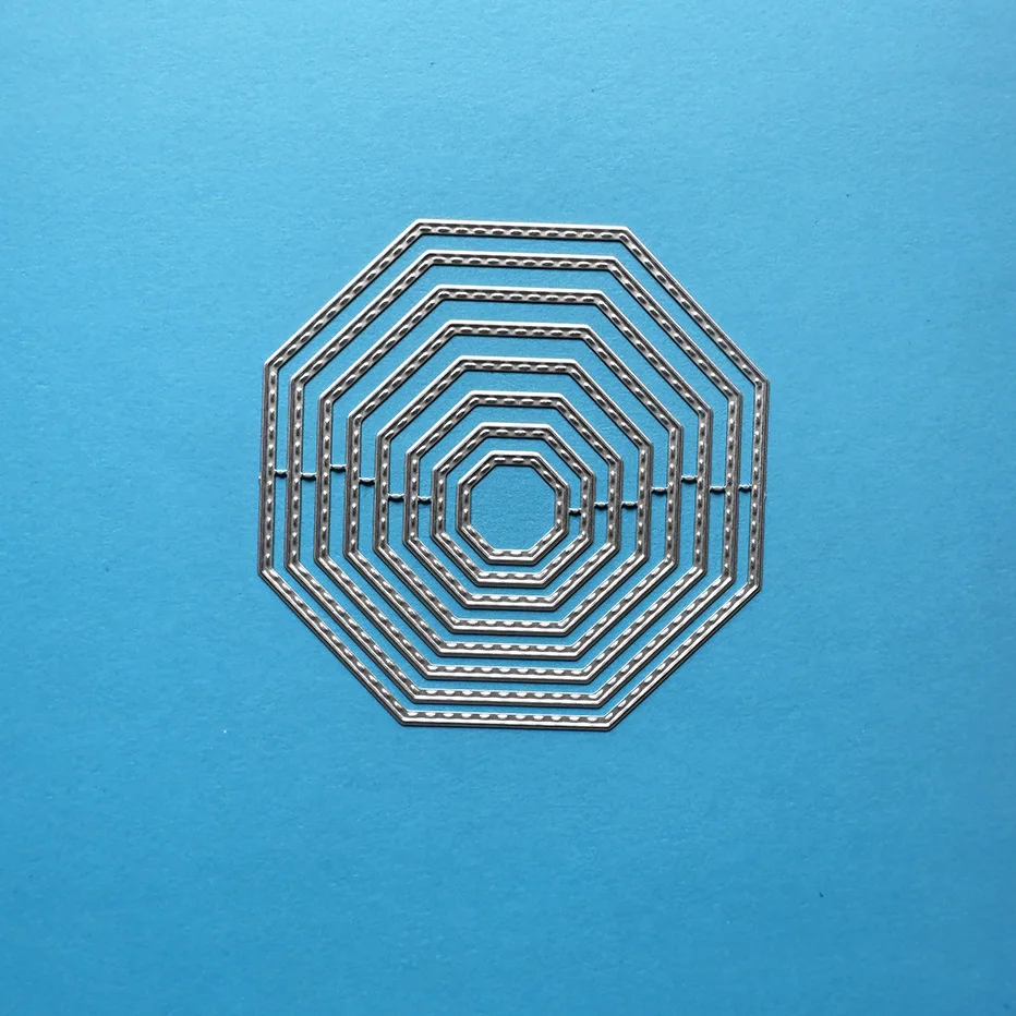 

Octagonal Borders Scrapbooking Cutting Dies Yiwu Futian market stock clearance DIY Paper gift Card Making metal craft Album