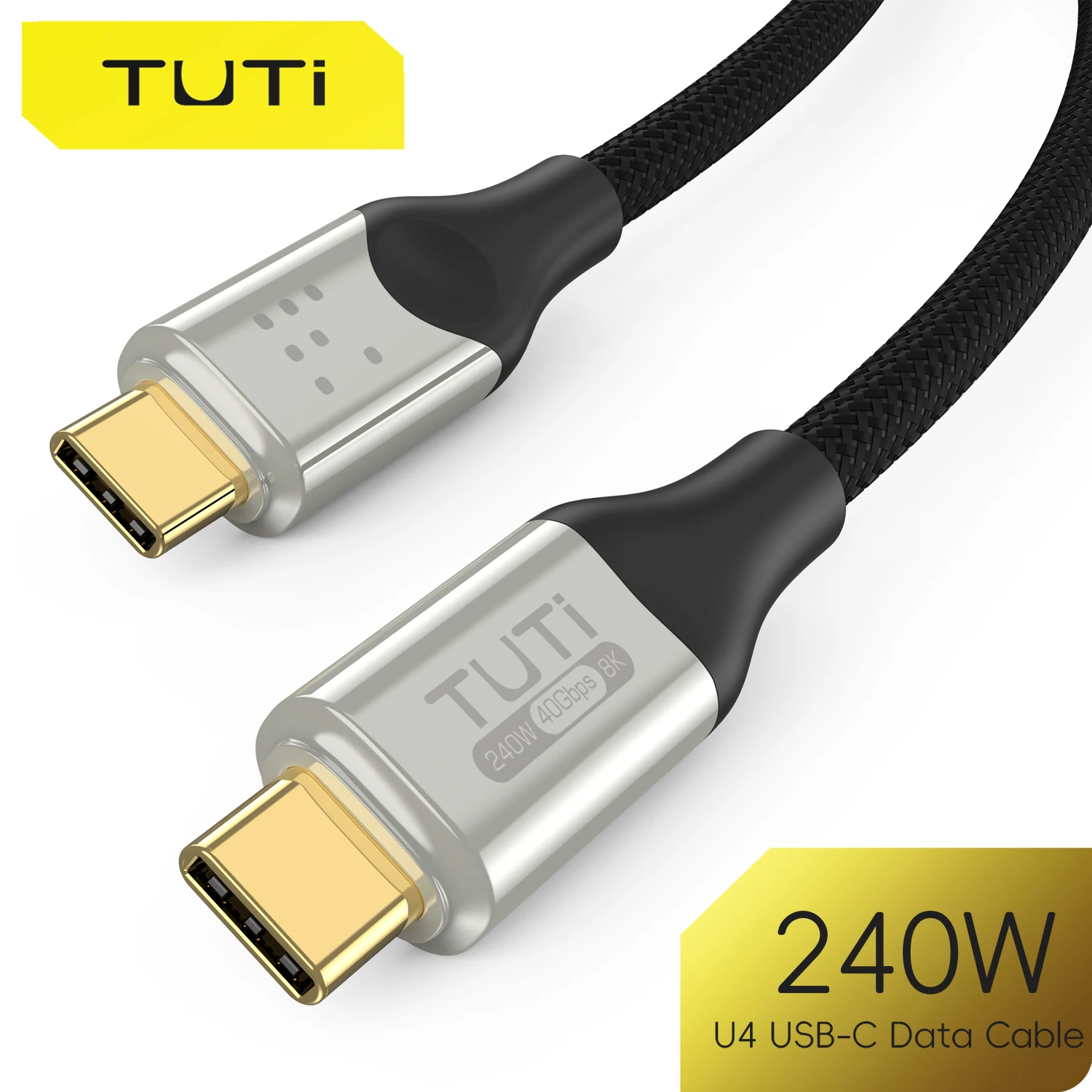 Cable Matters Câble USB 4 40 Gbit/s De 2 M Avec Vidéo 8K Et Charge De 240 W, Câble D'affichage USB4/USB C Avec PD 3.1, Compatible Avec Thunderbolt 4, MacBook, XPS, Surface
