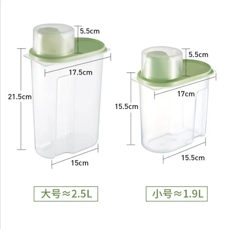 1.9L-2.5L Food Storage Box Sealed Jar Can For Kitchen Grain Dried Fruit Snack Cereal Dispenser With Pour Lid Plastic Container 4