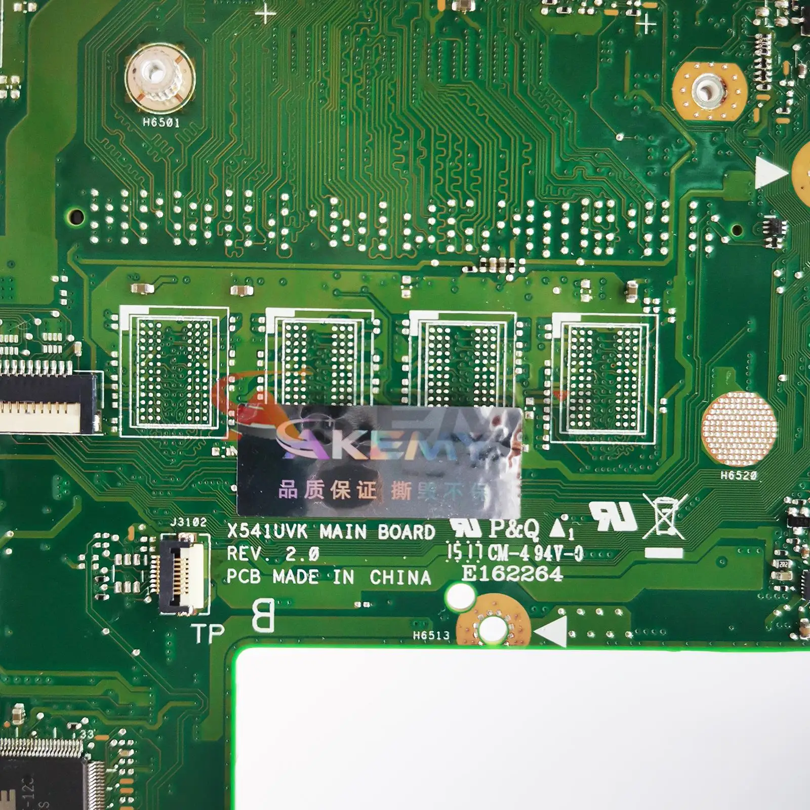 Laptop Motherboard i3 i5 i7 6th Gen 7th Gen Cpu para Asus X541uj X541uv X541uvk X541uq X541u Notebook Mainboard X541ua X541uak - Imagem 6