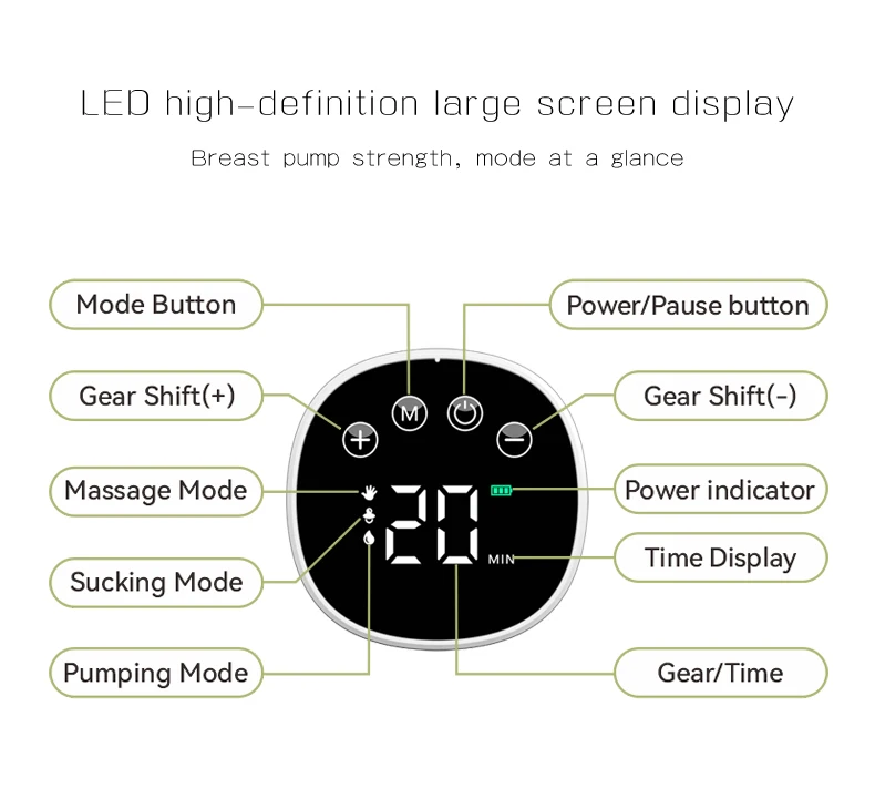 Wearable Breast Pump Double-sided Painless Electric Fully Automatic Integrated Breast Pump Hands-free and Portable Breastfeeding 6