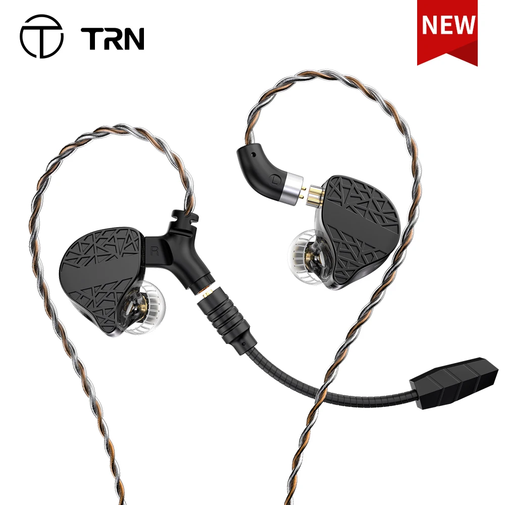 TRN Mars Hifi In-Ear  Gaming Earphone Triple Hybrid 1DD + 1BA + 1Vibration Driver Wired DJ Monitors  Headset