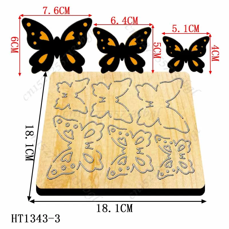 Description Picture 5 of itemButterfly Cutting dies - New Die Cutting And Wooden Mold,HT1343 Suitable For Common Die Cutting Machines On The Market.
