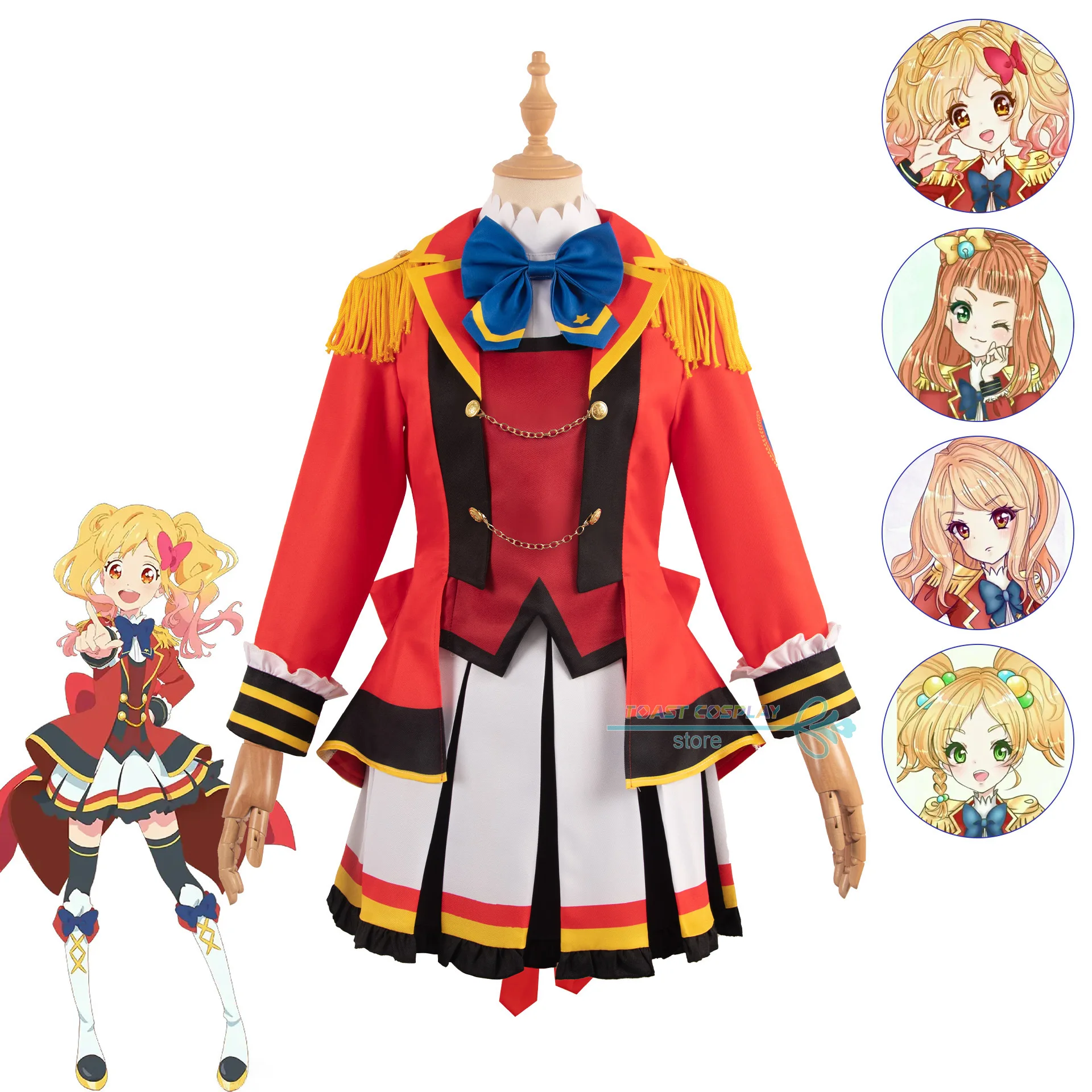 

Anime Aikatsu Series Nijino Yume Cosplay Costume Aikatsu Series Cosplay Anime Jk Uniform for Women Sexy Party Dress Headdress