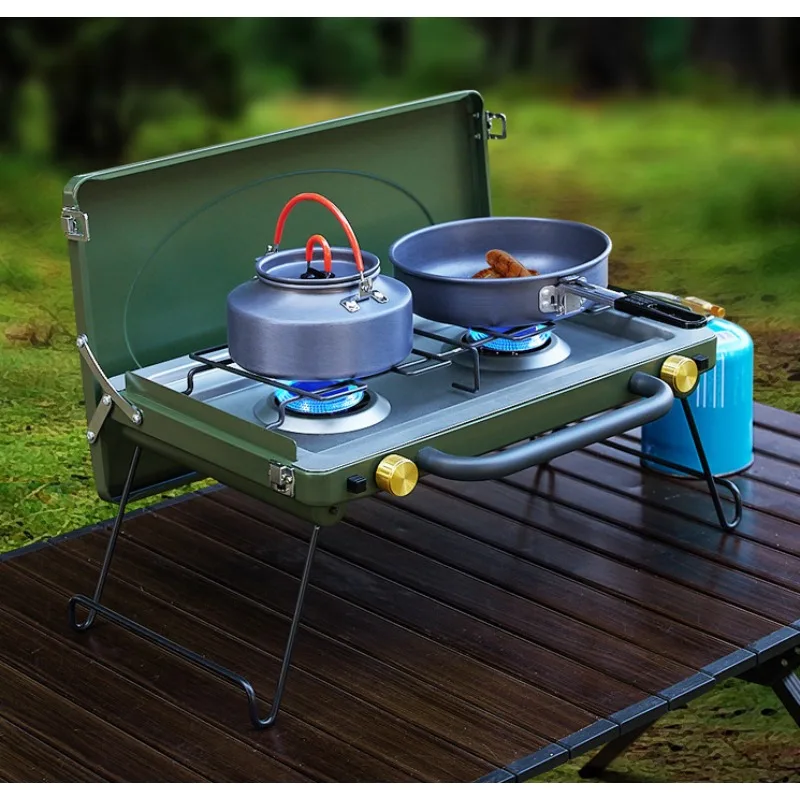 

Burner Portable Camping Stove Wind-resistance Gas Stove Great for Outdoor Backpacking Compatible Propane Gas Bottle Lighters