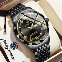 PAAZOMU 2025NEW Luxury Quartz Man Wristwatch Sport Men Watches Waterproof Luminous Week Date Stainless Steel Men's Watch Gift
