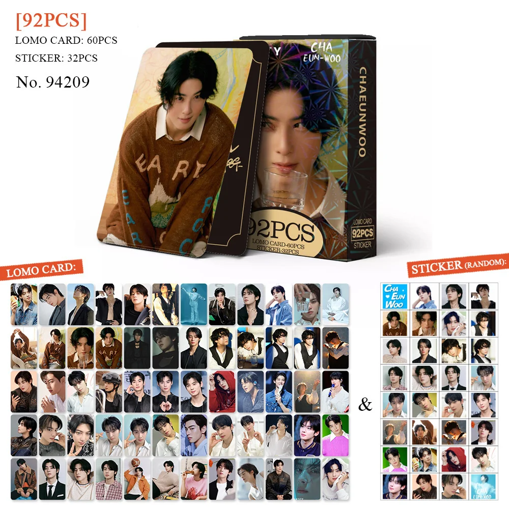 

92pcs ASTRO Photo Card LOMO Card JINJIN MJ Yoon SanHa Moon Bin Cha Eun Woo Postcard Fans Gift Collection