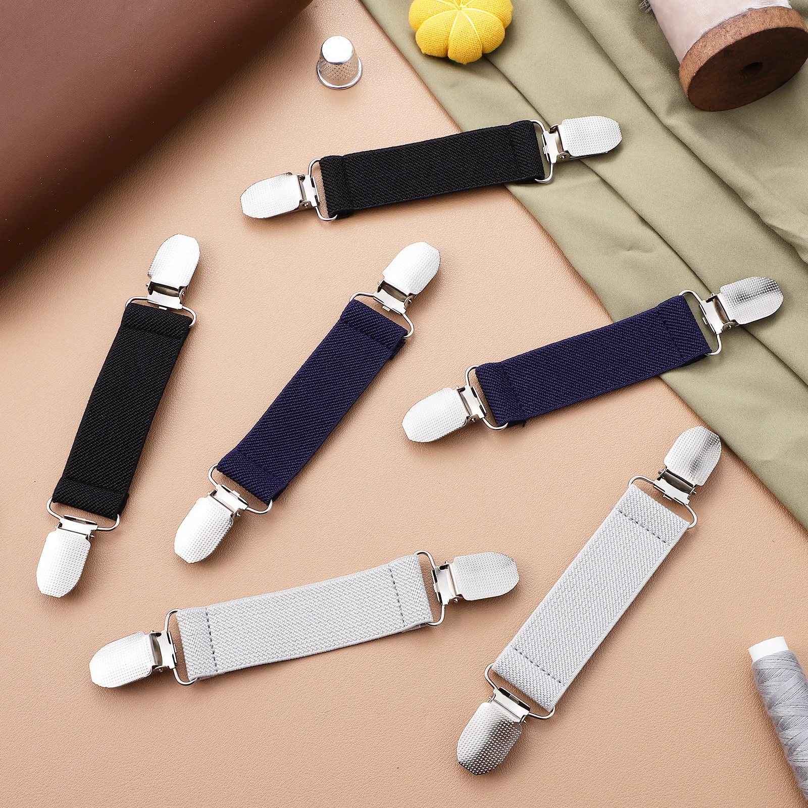 6개 세트 스웨터 클립 의류 고정용 드레스 클립 여성용 가디건 셔츠 허리 조절 도구