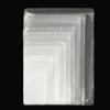 Food Grade Zip Lock Bag 100pcs Matte Transparent Zipper Resealable Plastic Pouch - Self-sealing Packaging for Underwear / Snacks 6
