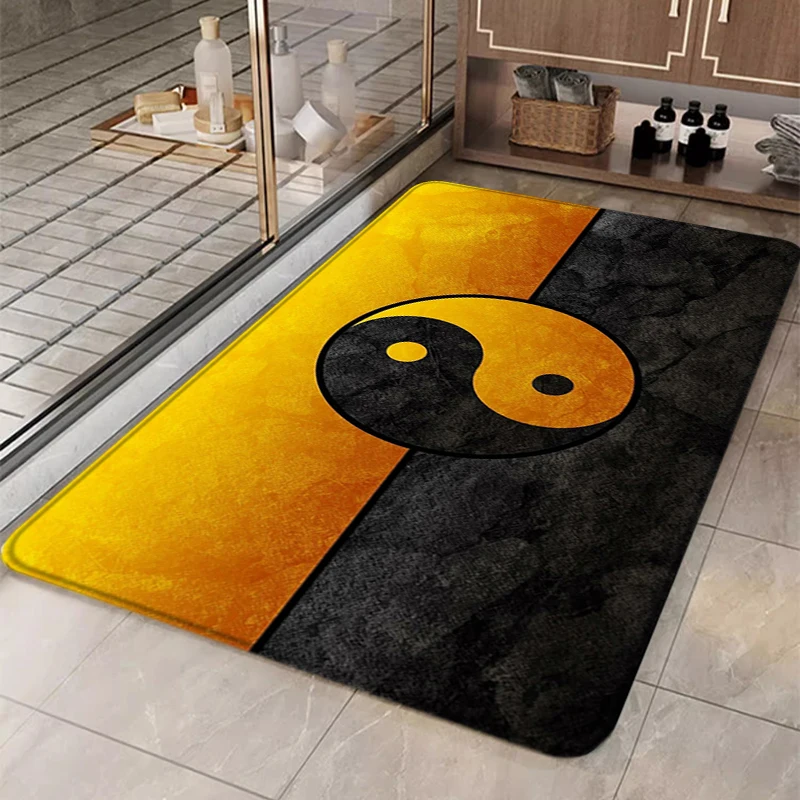 

Tai Chi White Fish Black Fish Welcome Mat Custom Kitchen Carpet Living Room Mats Doormat Entrance Door Bathroom Rug Carpets Rugs