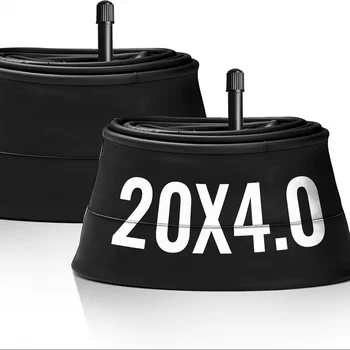 Confezione da 2 camere d'aria per carichi pesanti 20X4.0 AV 32mm per mountain bike: durevoli e ideali per avventure fuoristrada