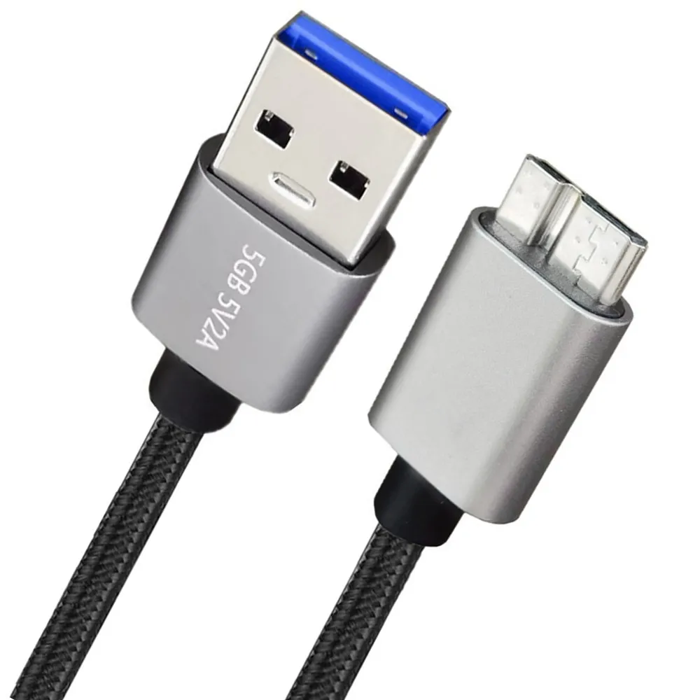 5M 3M Micro USB3.0 Cable USB 3.0 Type A Male to Micro B Cord Compatible with Samsung Galaxy S5 Note 3 Camera Hard Drive and More