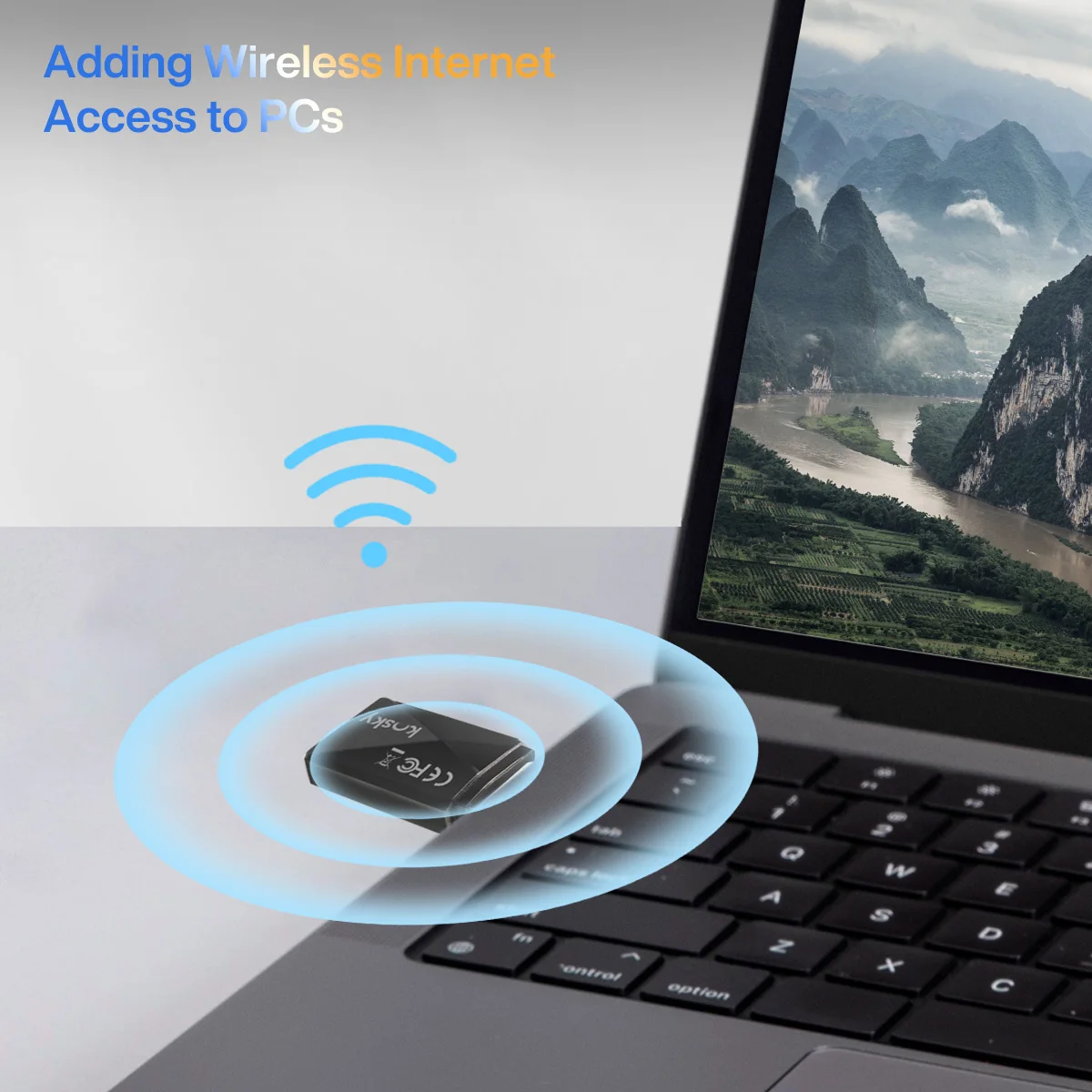 USB 와이파이 어댑터 | 300Mbps | 2.4G 무선 어댑터 | 미니 무선 네트워크 카드 | 노트북/데스크탑/PC용 WiFi 동글