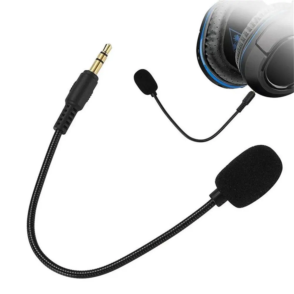 

3.5MM Portable Laptop Black Gaming Headset Mic HD Voice Mono Microphone Wired Stereo