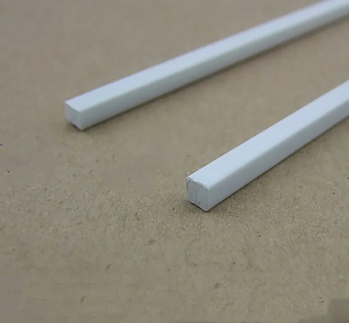 Square ABS Plastic Solid Tube Pipe 10pcs 1*1mm-10*10mm Length 250mm DIY Material for Model Part Accessories plastic tube
