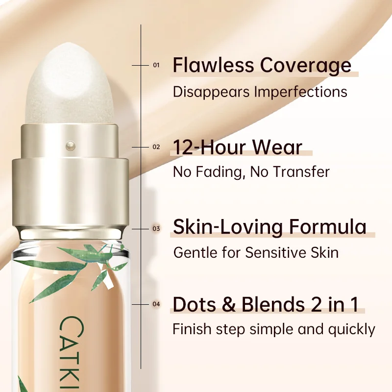 CATKIN Panda Double-headed Concealer Liquid Oil Control Concealer Cream Spots Dark Circles Skin Care_voghion.com