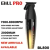 Professional 2PCS BL600 BL800 BiLLPRO Hairtrimmer Charging base Barbershop Oil Head Engraving Barber 2000mAh HairClipper for Men 3