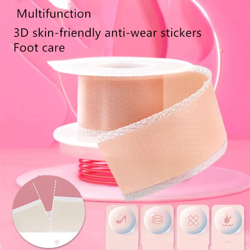 

1roll Silicone Gel Invisible Anti-wear Tape Protect The Heel Female High-Heeled Shoes Protection Pad Heel Sticker Feet Care Tool