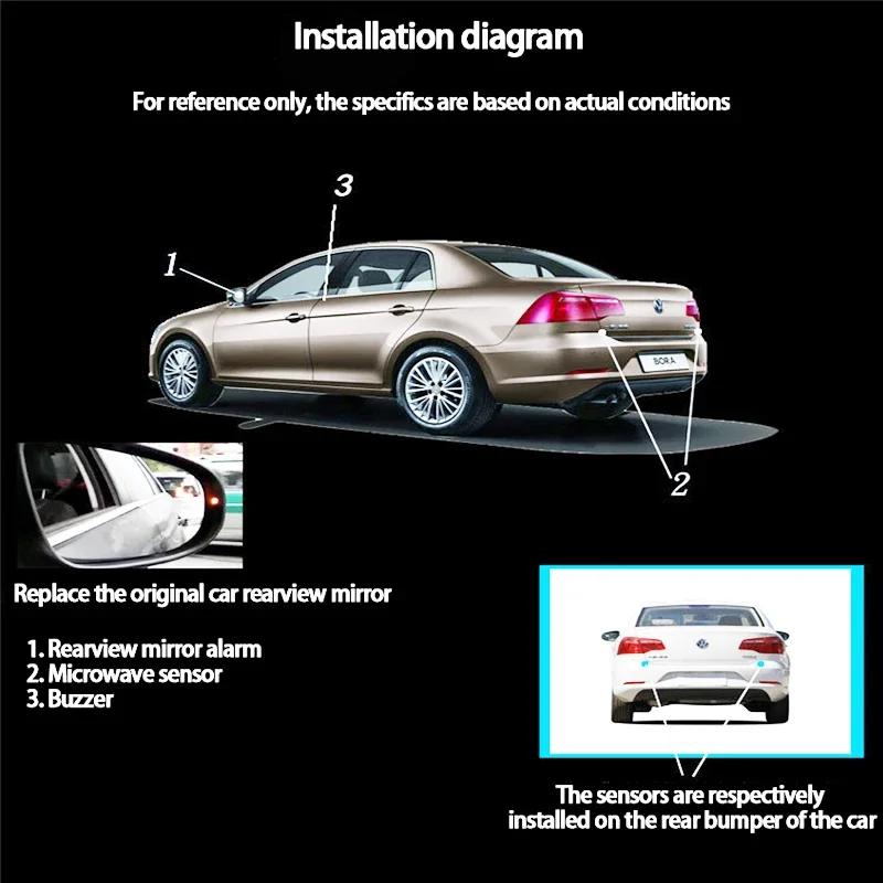 For TOYOTA Avalon XX50 Car BSD BSA BSM Blind Area Spot Warning Safety Drive Alert Mirror Rear Radar Detection System