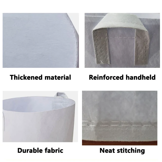 Megvastagított És Tartós, Nem Szőtt Ültetési Táskák 3/7/10/20-Os Kerti Transzplantációs Edény Nagykereskedelem A Palánták Filces Ruhájának Termesztése - Image 6