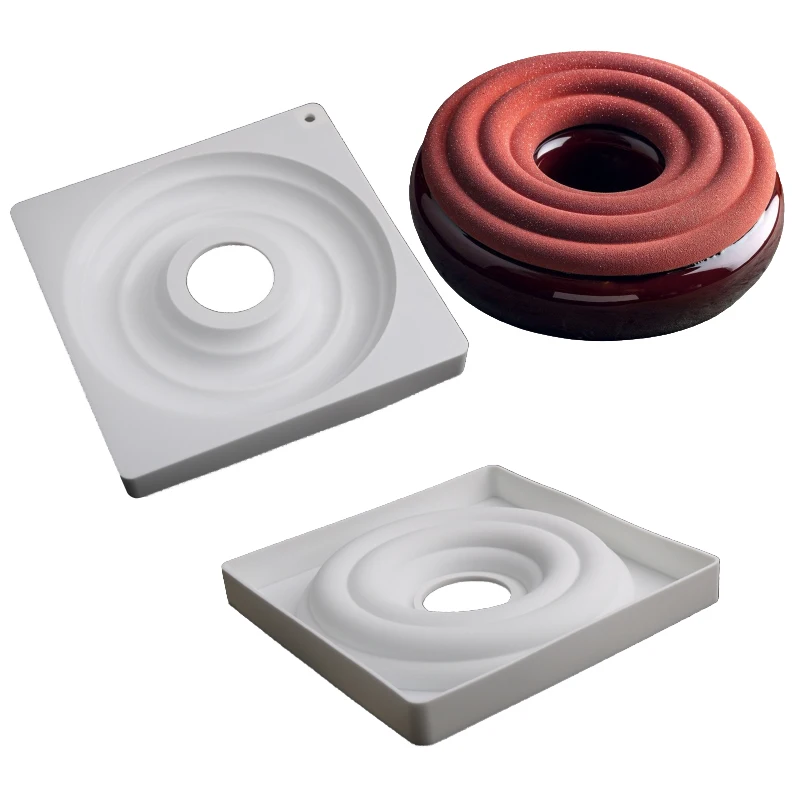 Description Picture 5 of itemTexture Decorated Donut Silicone Cake Molds Circular Ring Bakeware Set Cake Moulds Kitchen Supplies Dessert Decorating Tools