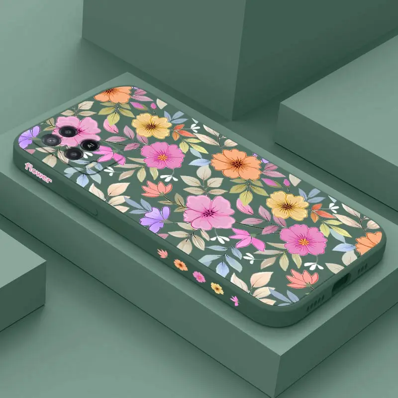 Colorful Flower Silicone Phone Case Cover