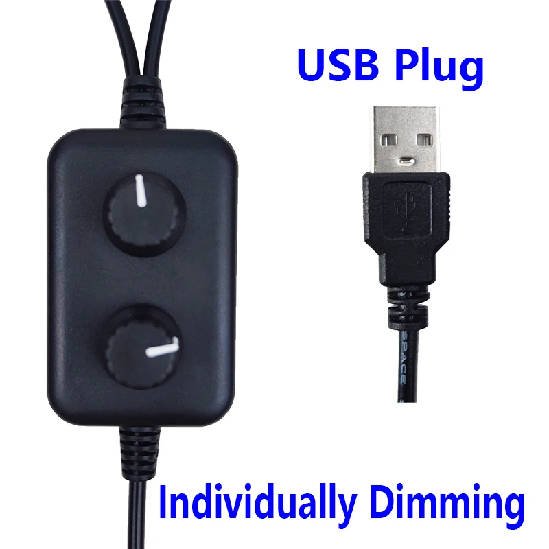 USB 듀얼 구스넥 조절식 LED 스포트라이트 조명기 램프, 기둥 트윈 구스넥 스테레오 현미경, 디지털 카메라, 25mm, 32mm